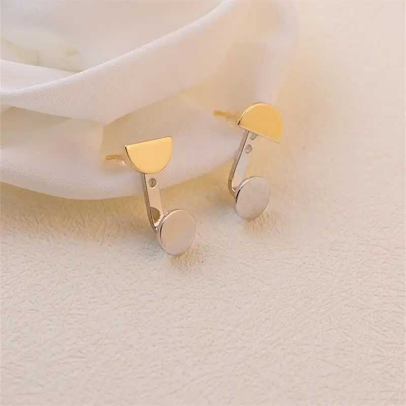 1-Pair Metal Geometric Circular Pendant Open Design Earrings Ear Jacket Women\'s Daily, Party Accessories Wedding Earrings 2024 N