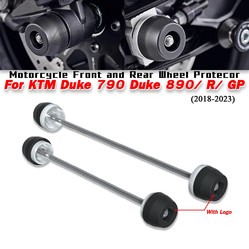 

For KTM Duke 790 / Duke 890 / R / GP 2018-2023 Motorcycle Front Wheel Rear Wheel Crash Slider Pads Motorcycle Spindle Bobbins