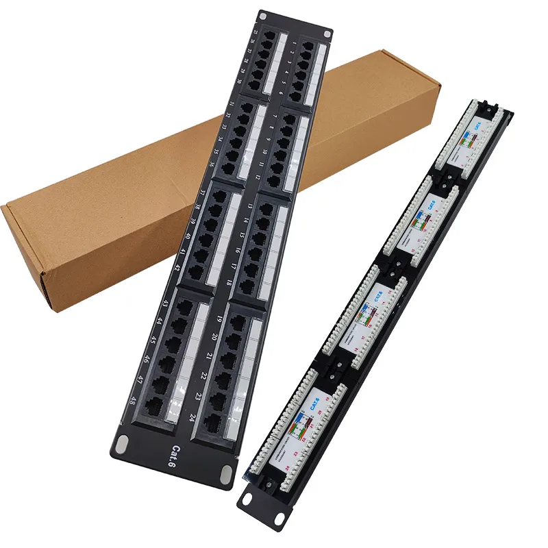 

CAT6 network information distribution frame 24/48 port 1U19 inch shielded direct voice network distribution frame