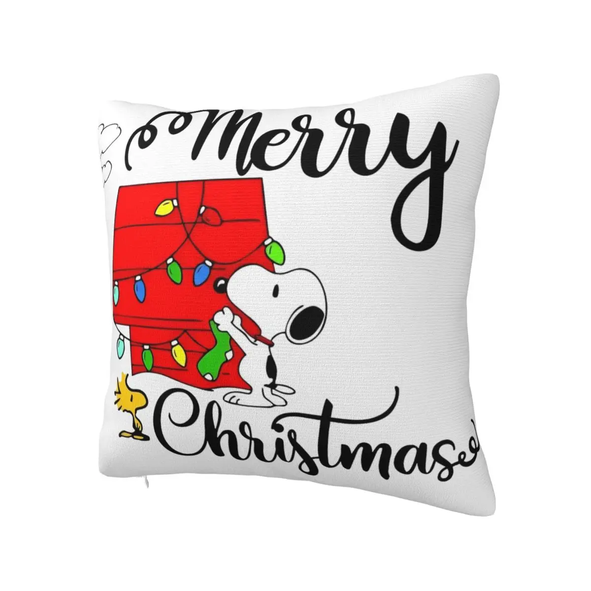 Christmas Snoopy Cartoon Pillow Cover Woodstock Peanuts Charlie Brown Pillow Case For Home Decor Cushion Cover Pillowcases