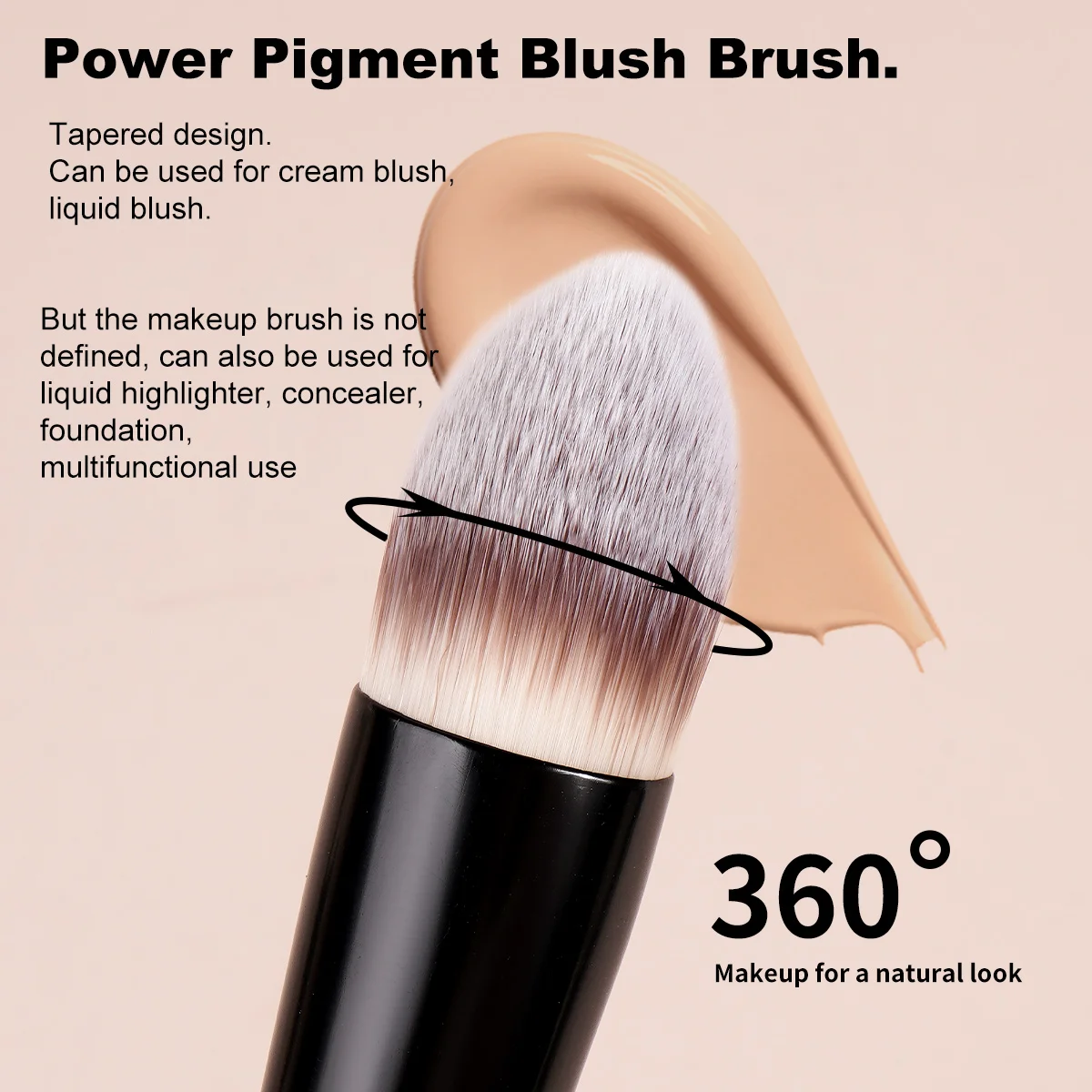 MAANGE 4-teiliges Basic-Make-up-Pinsel-Set, doppelseitige Grundierungen, Puder-Rouge-Details für Lidschattenpinsel, Anfänger, Reise-Make-up