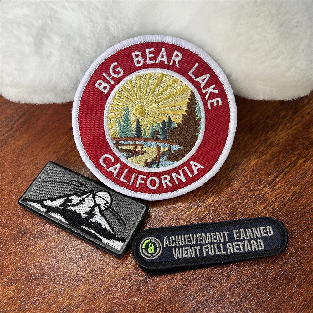 BIG bear lake California morale badge Rizhao Mountain embroidery patch military tactical patches outdoor backpack sticker