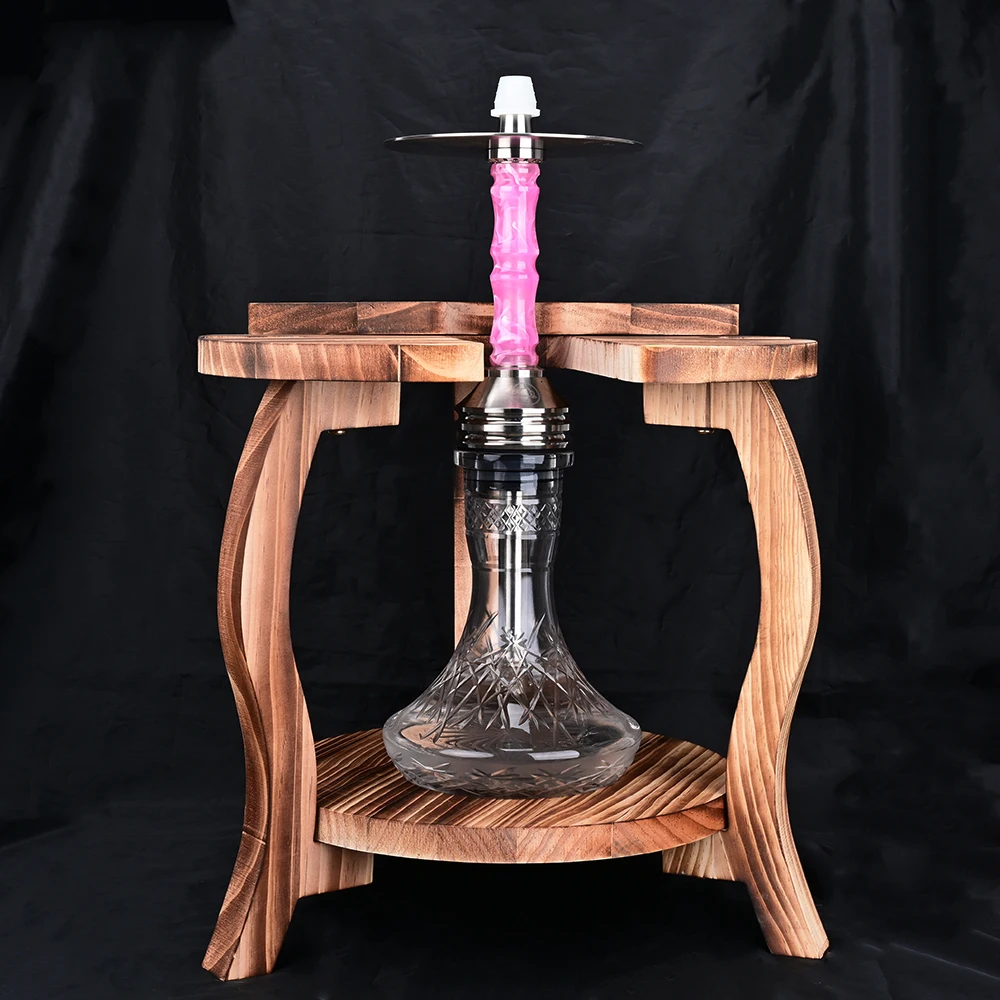 Wolfcoolvape Hookah table stand for hookah pipe Wooden handmade wooden hookah stand table shisha Hookah table