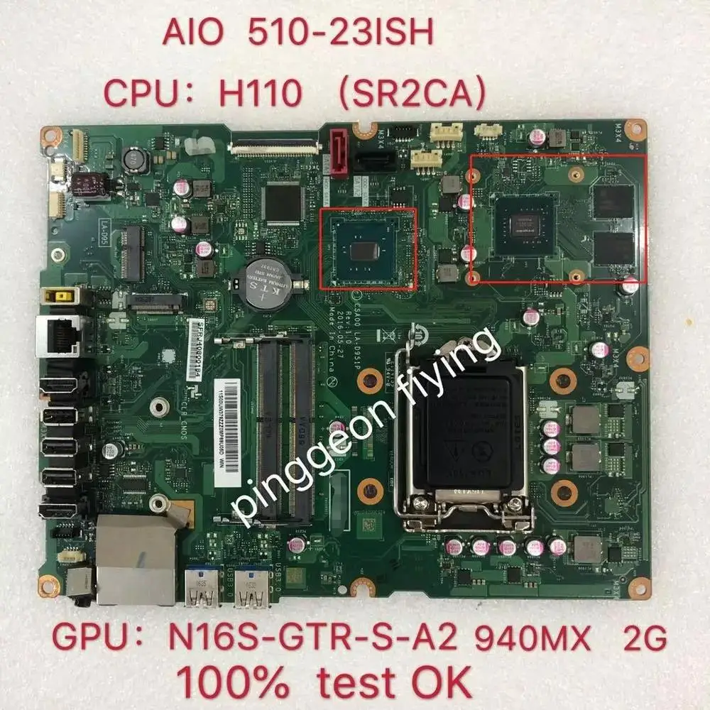 for Applicable To  AIO 510-23ISH All-in-One Motherboard HM110 GPU:940MX 2G LA-D951P Mainboard FRU 00UW379 00UW378