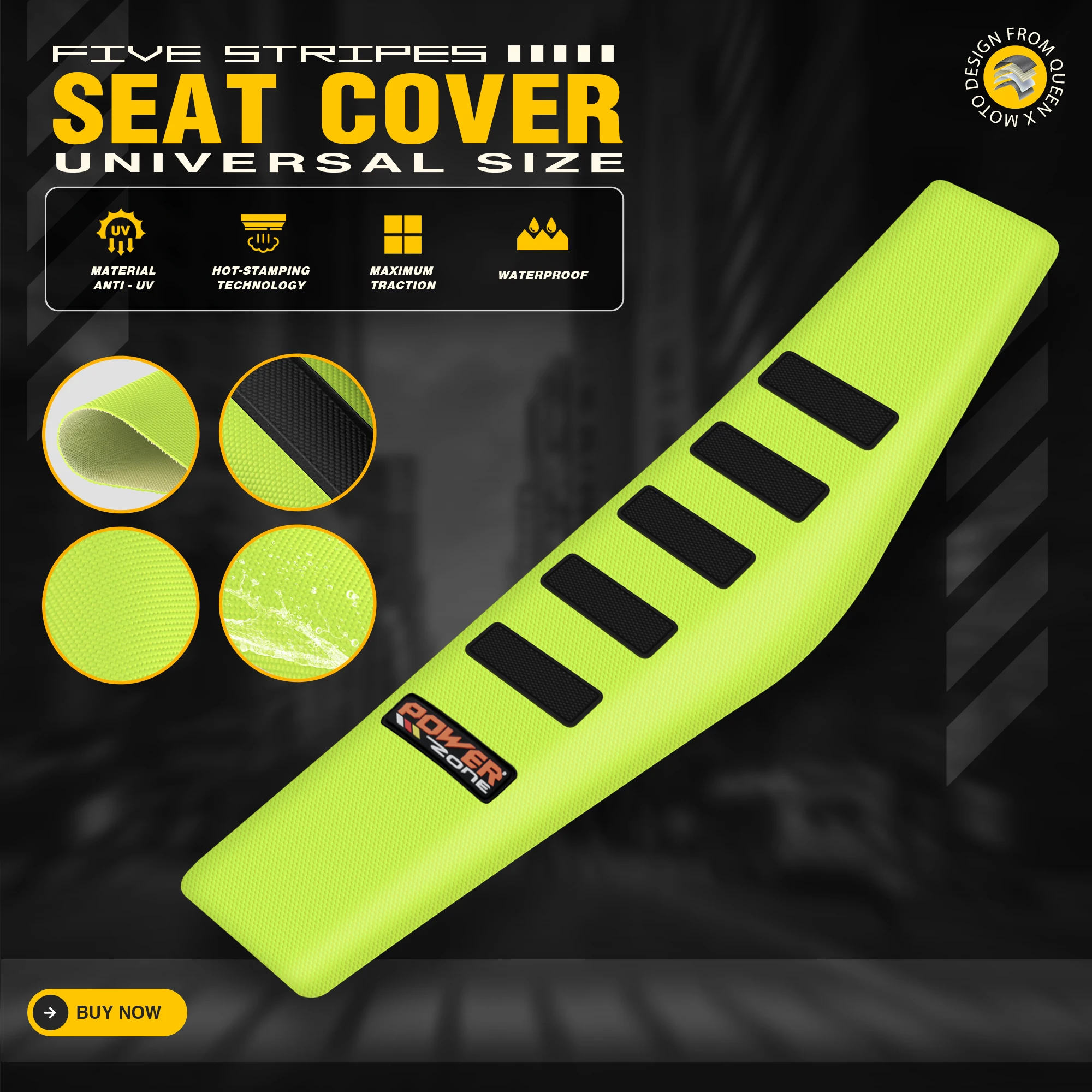Queen X Motorcycle Dirt Bike Seat Cover Waterproof Gripper Soft Seat Protection For SX EXC CRF EC YZF KXF TE