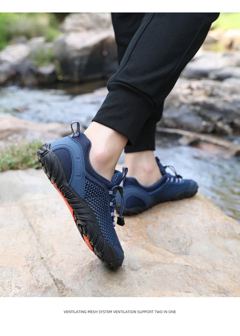 Sommerliche Flusslauf-Schuhe, atmungsaktive, lässige Sportschuhe aus Mesh für Herren, ausgehöhlte Mesh-Outdoor-Bergsteiger- und Wanderschuhe – Detail 20