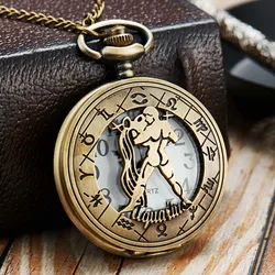 12 creative personality necklace constellations pocket watches retro pocket watches cheap holiday gifts