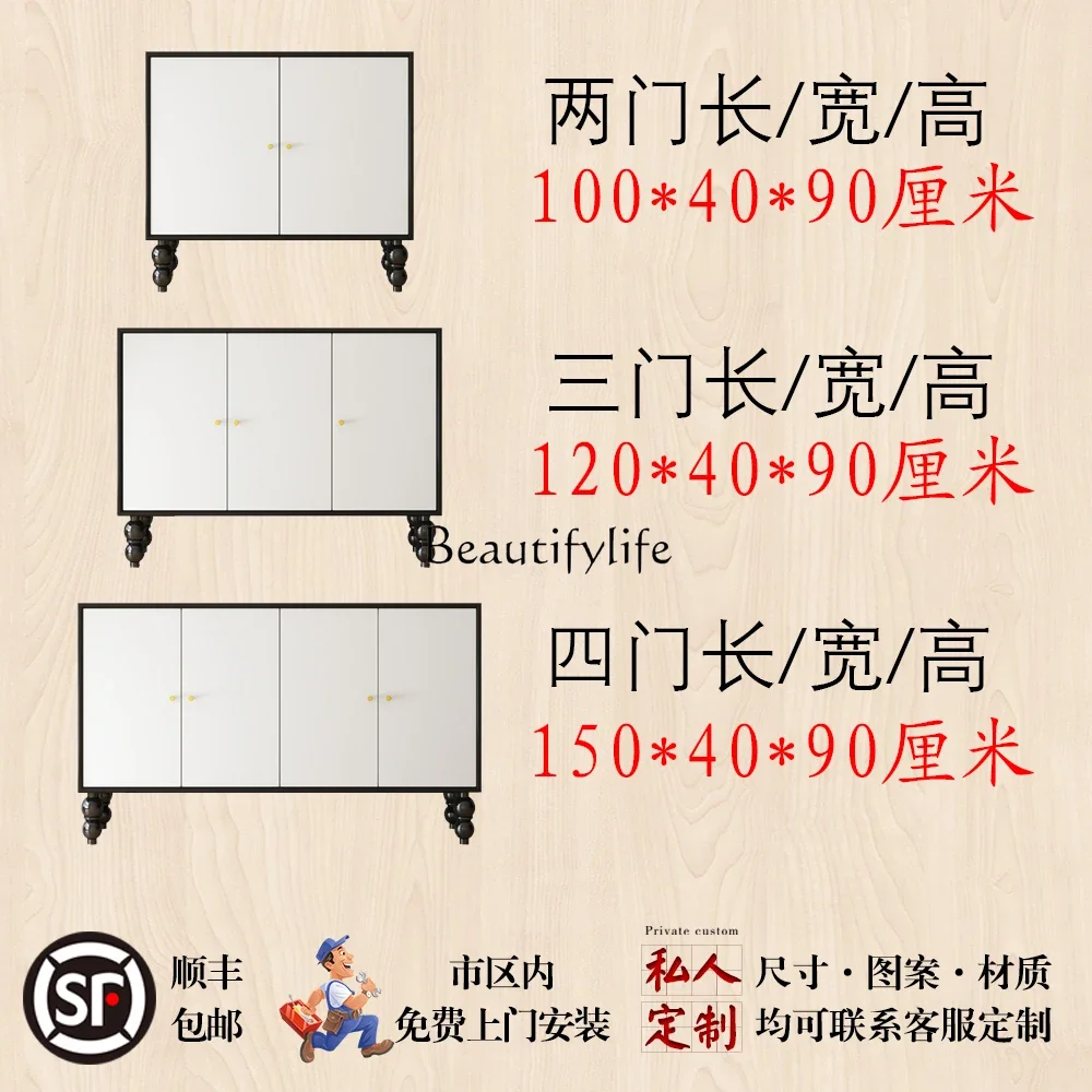 LXFrench medieval chest cabinet household living room aisle bedroom entrance foyer storage side cabinetSSS