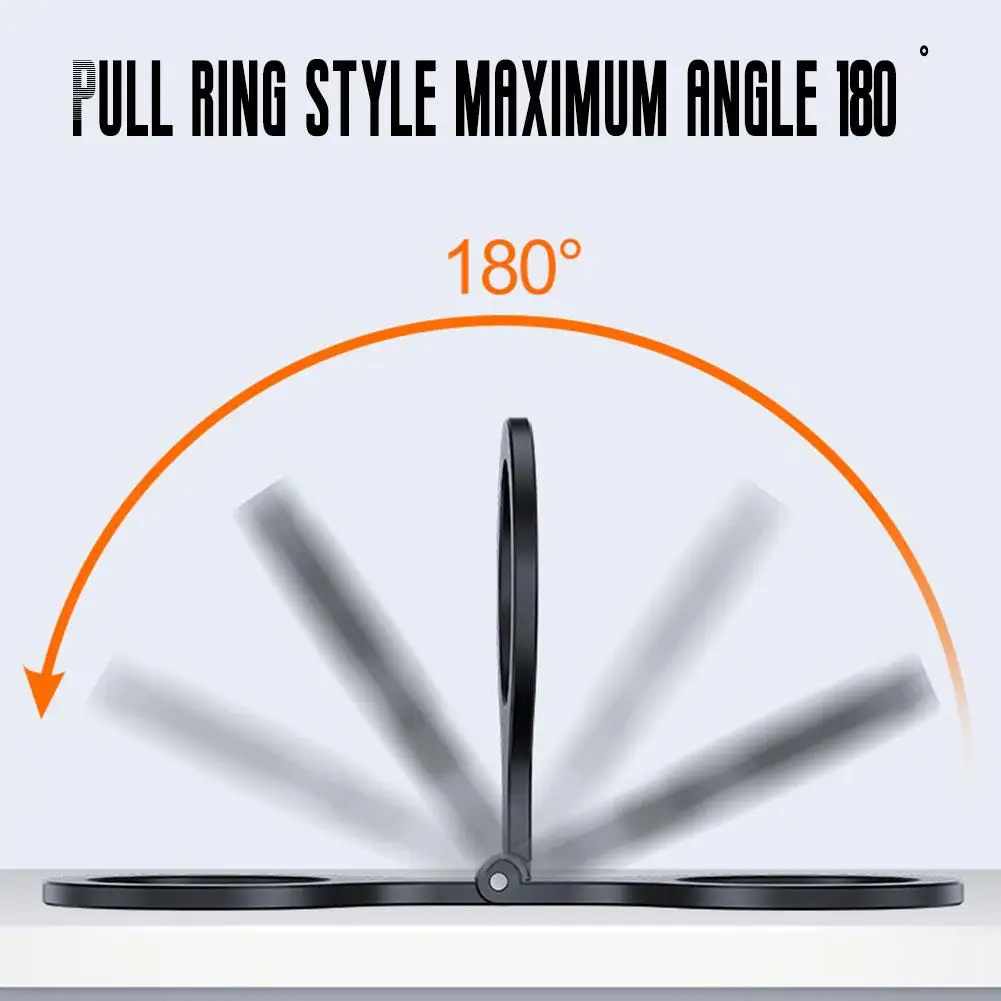 Double-Sided Magnetic Phone Holder Aluminium Alloy Mount For MagSafe Stand 180° Foldable Multi-function Magnet Kickstand O2O7