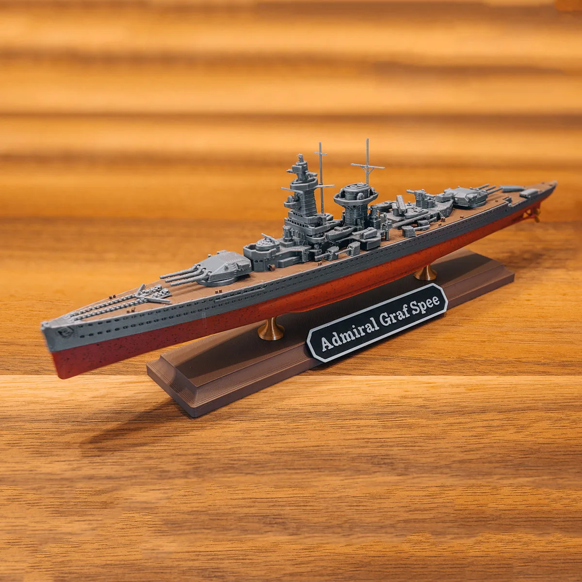 Maqueta de la nave de guerra Admiral Graf Spee a escala 1/700, modelo de alta precisión impreso en 3D, modelo estático de barco, juguete decorativo