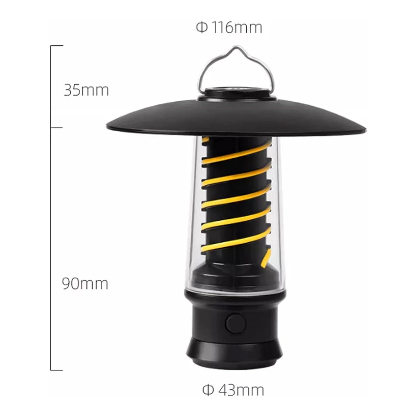 Imagem -05 - Pequena Lanterna Recarregável Led Camping Retro Warm Camp Light Lanterna de Emergência Portátil ao ar Livre à Prova Dágua Apto para Caminhadas e Camping