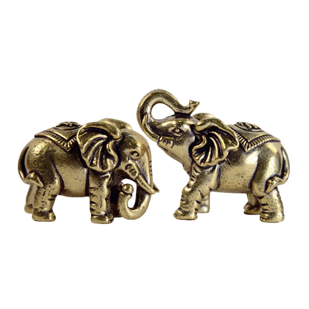 

Mini Elephant Decor Small Animal Statue For Desk Bookshelf Home Office Decoration Metal Ornament Unique