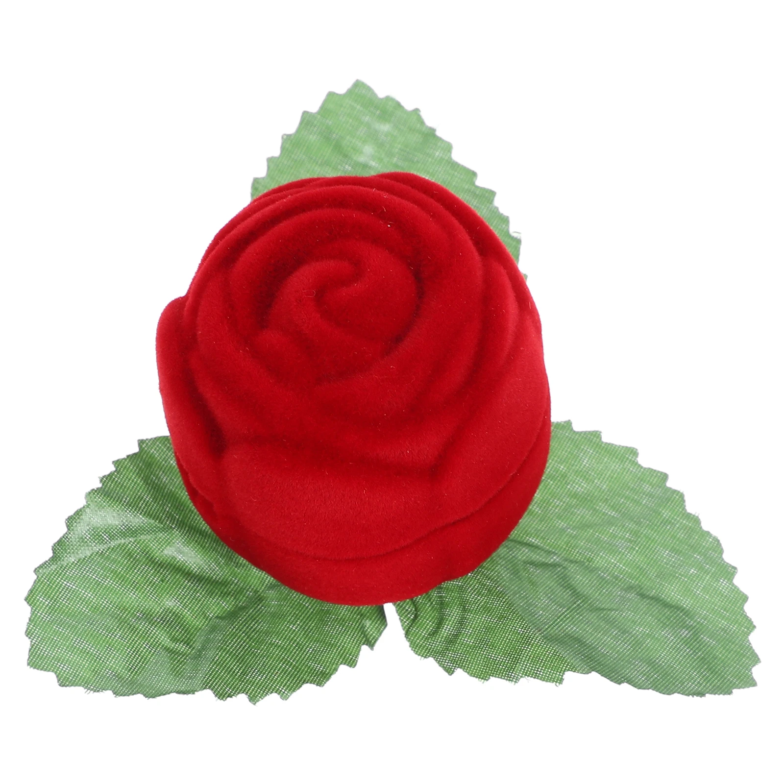 

Jewelry Engagement Ring Box Boxes for Wedding Flower Head Proposal Red Travel Case
