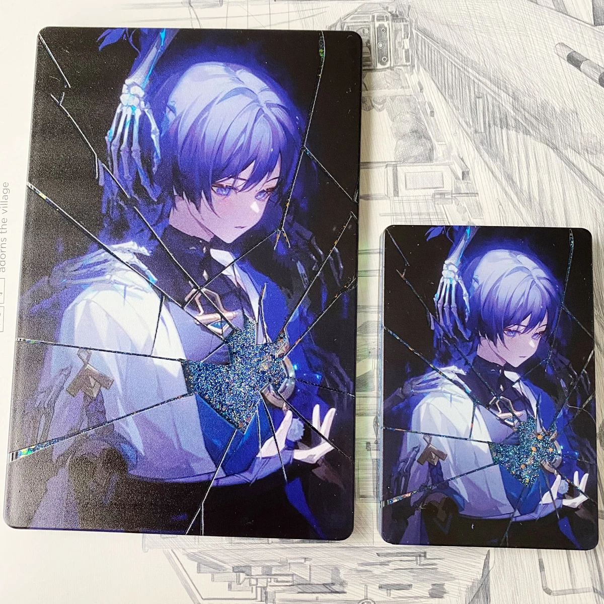 Nowa gra Genshin Impact Wanderer ballader Cosplay Anime kolekcja pamiątek akrylowa cegła ruchome piaski Mahjong BL Model stojaka
