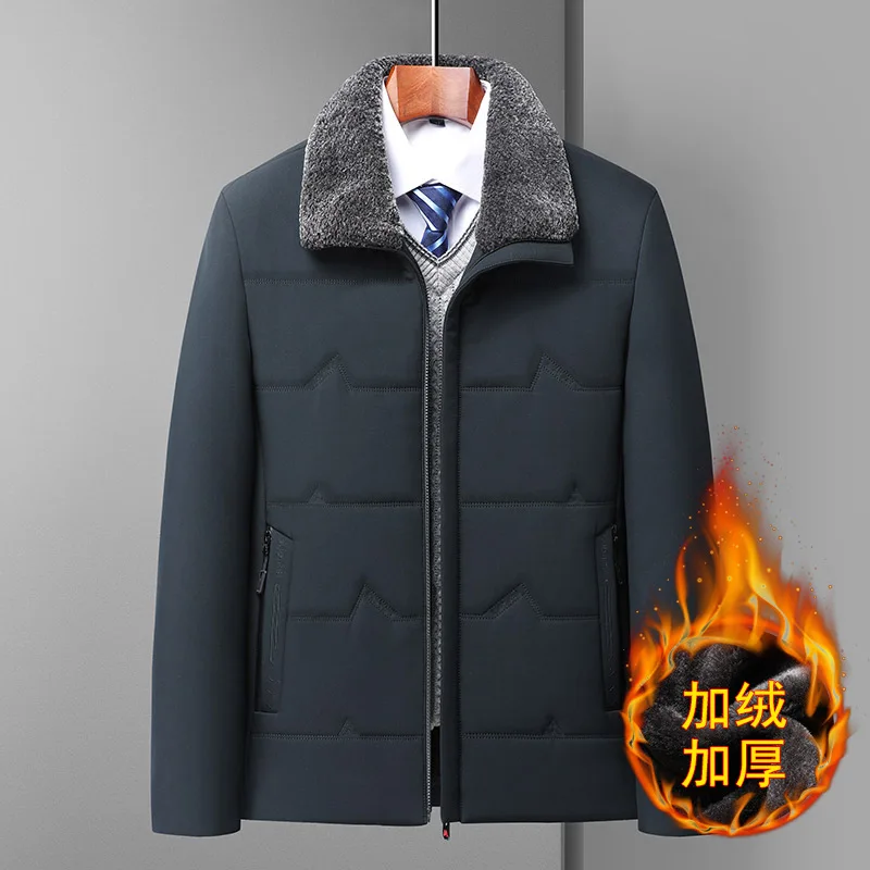 

2025 winter men's loose, piled thick warm cotton clothes