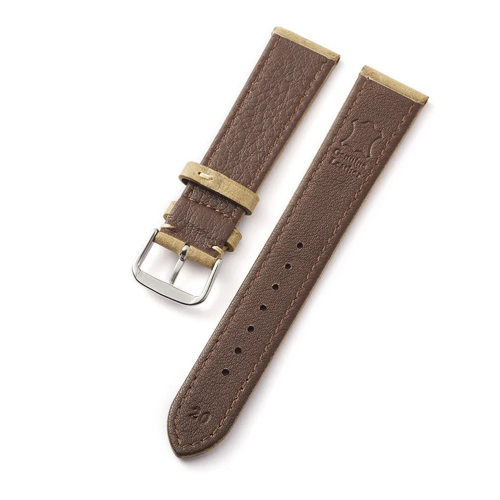 Super Soft Genuine Leather Watchband 18mm 19mm 20mm 21mm 22mm Women Men Vintage Cowhide Leather Watch Strap Belt Accessories