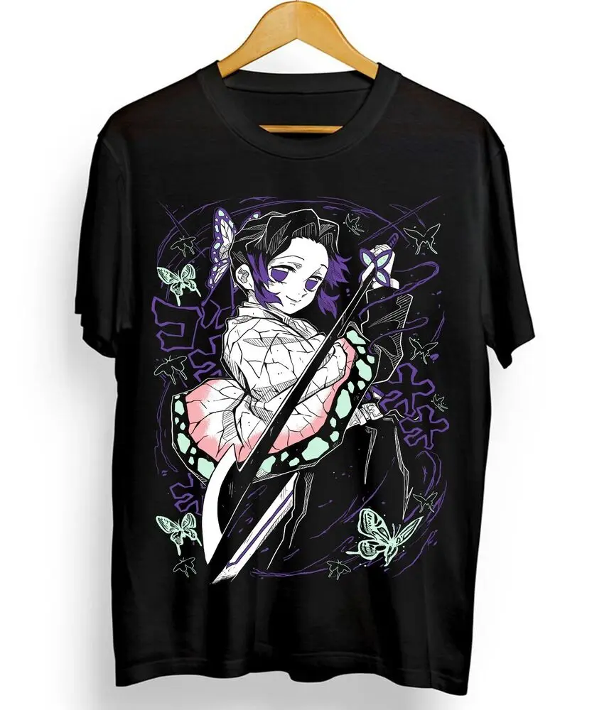 Shinobu Kocho T-Shirt Demon Slayer Kimetsu No Yaiba Design Anime Tee All Size