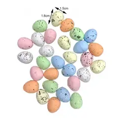 Happy Colorful Eggs Plastic Foamy Skin-friendly Cute Eggs Ornament  Easter Eggs Thick