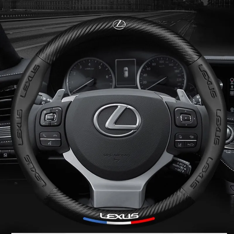 

Кожаный чехол на руль автомобиля из углеродного волокна для Lexus IS250 IS200 CT200h GS300 LS430 RX450h LX570 IS300 ES RX LS IS NX CT LX UX