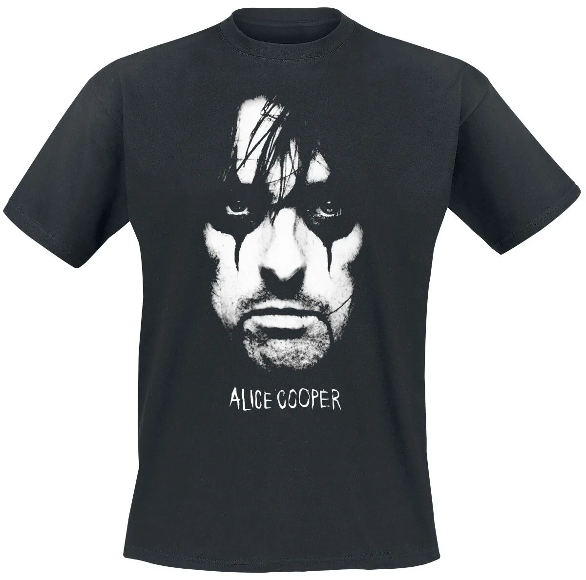Alice Cooper Skull Mic T-shirt Retro Psychedelic Horror Print Casual Cotton Tee Unisex Gothic Streetwear Black Top - view 2