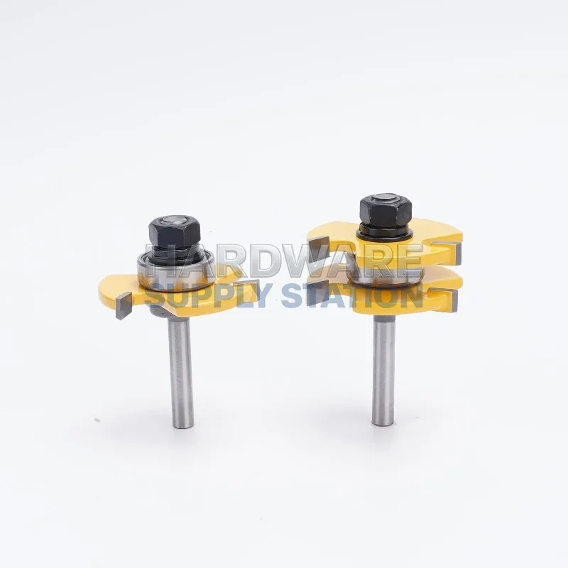 

3-Tooth Ball T-Slot Router Bit, 1/4 Shank 8mm Jointing Cutter, 47.6mm Flooring Square Tooth Woodworking Milling Cutter