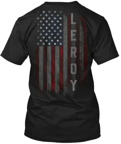 

Leroy Family American Flag T-Shirt Made in the USA Size S to 5XL