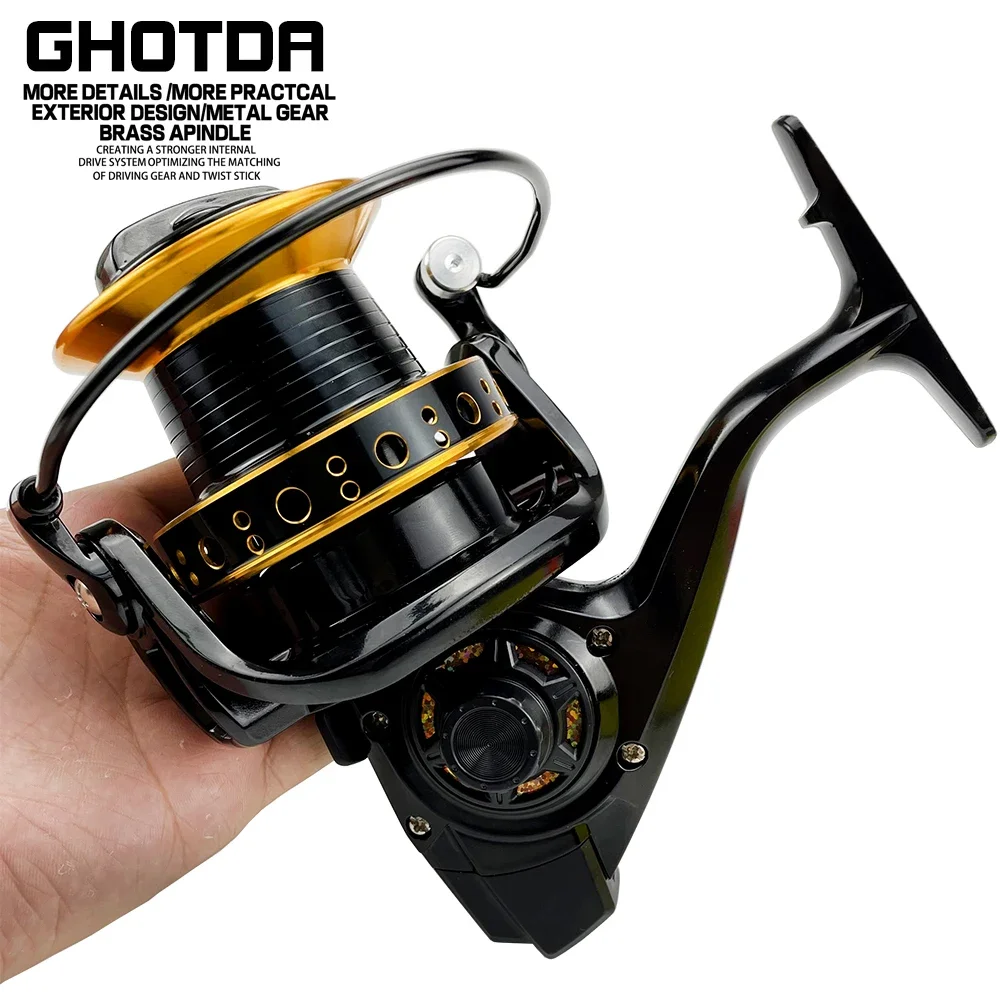 

Fishing Reel 9000 10000 12000 Spinning Saltwater Reel Carp Fishing Reels Coil Spinning Reel Metal Spool