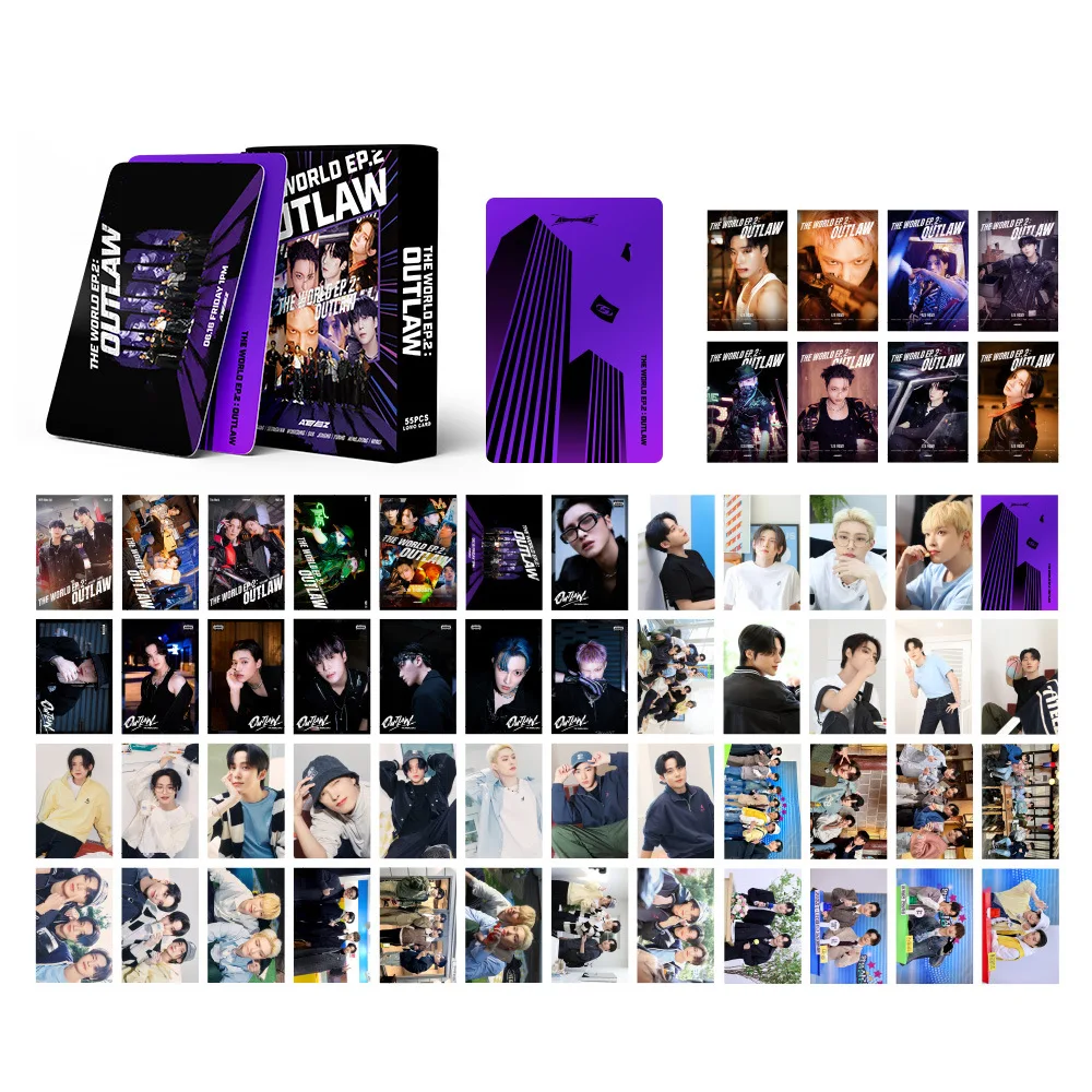 54pcs/set Kpop ATEEZ New album ZERO : FEVER EPILOGUE Lomo Cards Photocards HD album CARD POSTER fan gift