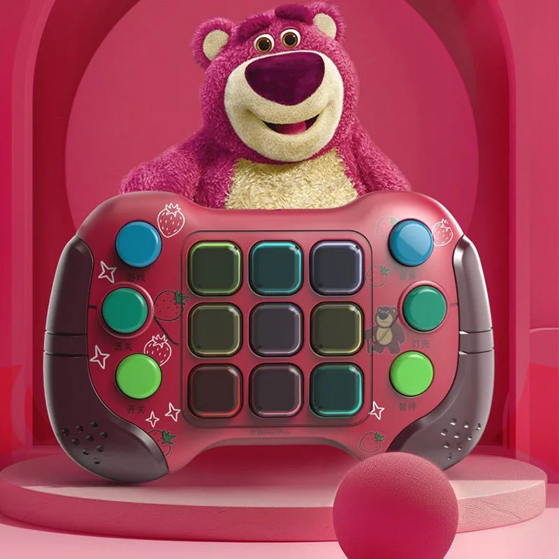 Maszyna do gry wciskania dla dzieci Push Puzzle do treningu myślenia Puzzle z niedźwiedziem truskawkowym Zabawka dekompresyjna