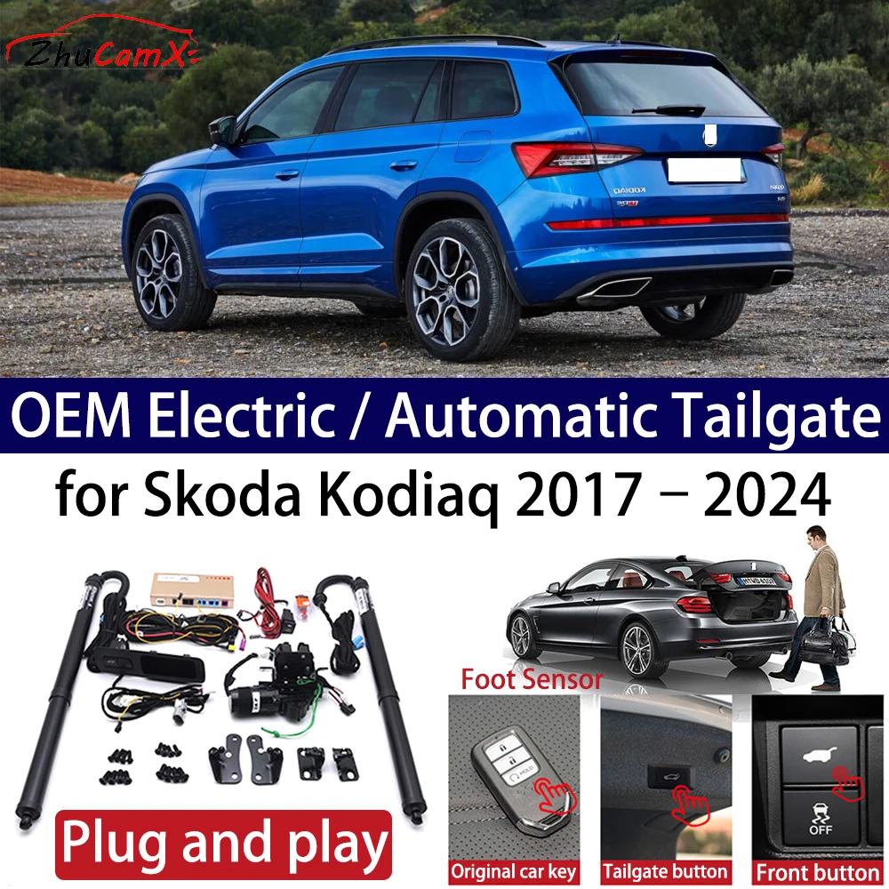 ZhuCamX for Skoda Kodiaq 2017–2024 Car OEM Power Electric Automatic One-Click Smart Liftgate Tail Gate Support Opener plug＆play