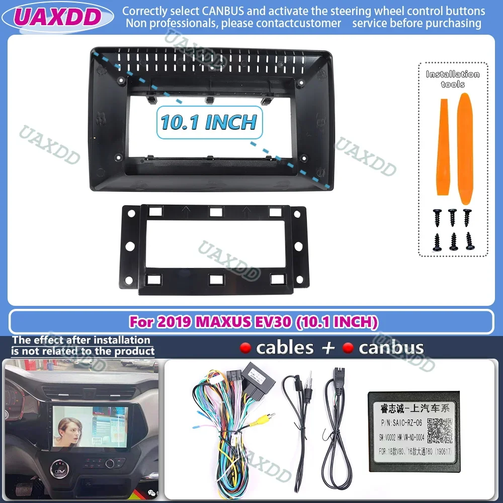 FOR 2019 MAXUS EV30 10.1INCH 2 Din Car Interior Android frame Center fascia cable video harness adapter dashboard decoder canbus