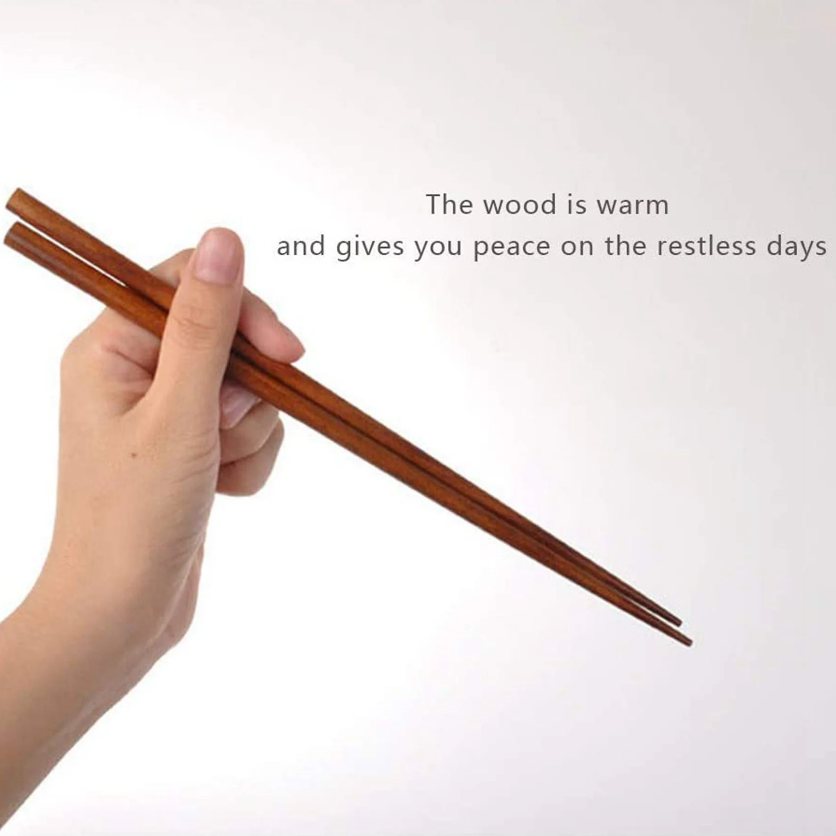 BAAE 2X Teak Wooden Spoons and Chopsticks Set, Non-Stick Spoons Soup-Teaspoon for Kitchen Cooking Utensil Tools