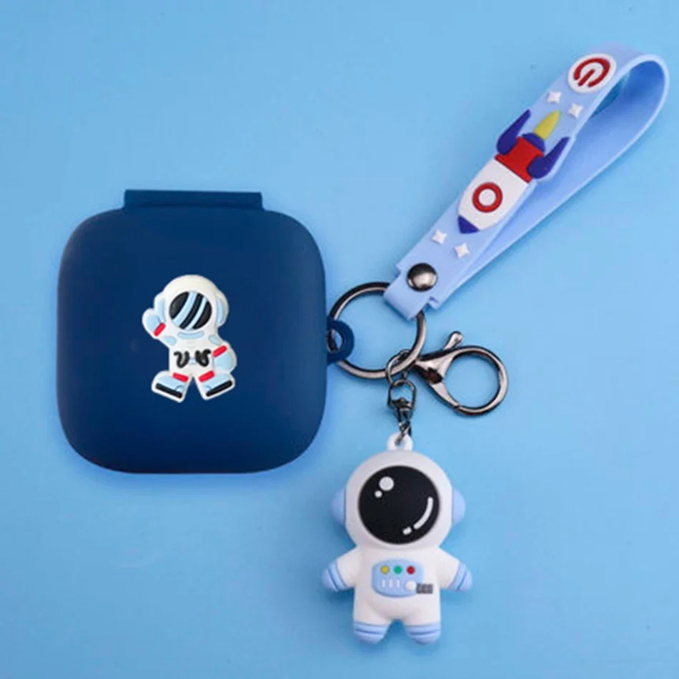 ل QCY T13 حافظة الكرتون رائد الفضاء/ديناصور/الباندا سماعة غطاء لطيف ل QCY T13 TWS سيليكون هيربون صندوق اكسسوارات