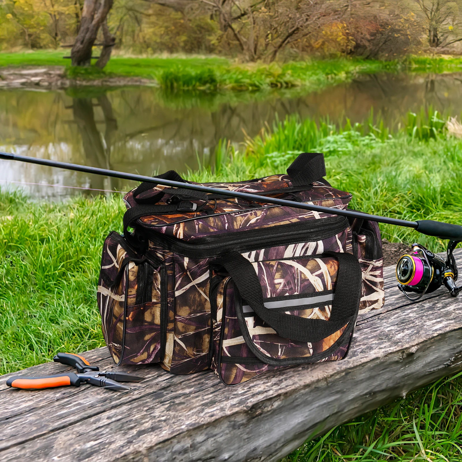 

Outdoor Fishing Storage Bag Comfortable and Breathable Hooks Storage Organizer for Travel Freshwater Fishing
