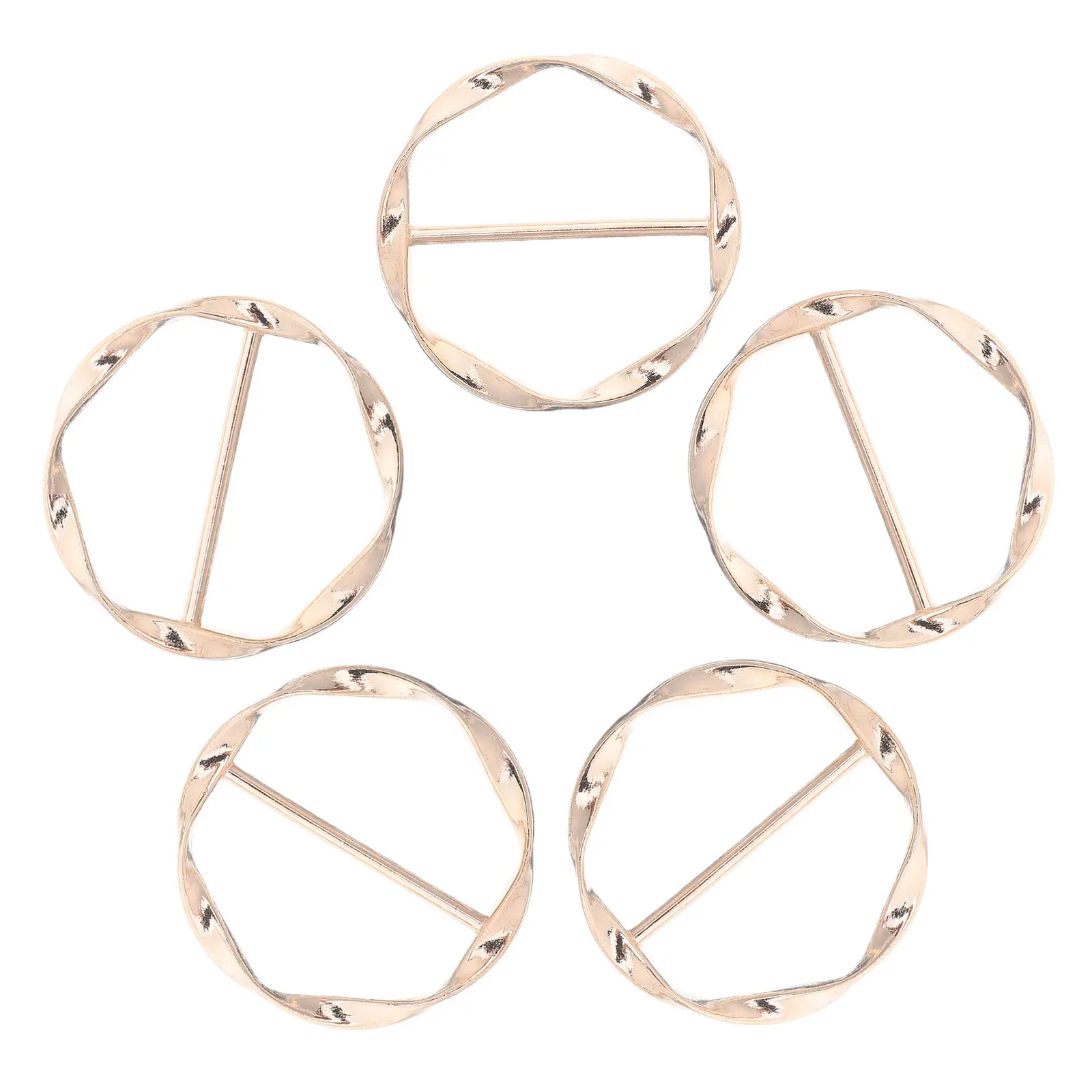 

5Pcs Decorative Metal Clasp Buckle Shirt Secure Clasp T Shirt Tie Clips Scarf Cinch Clip Dress Waist Tightener Clothing Corner