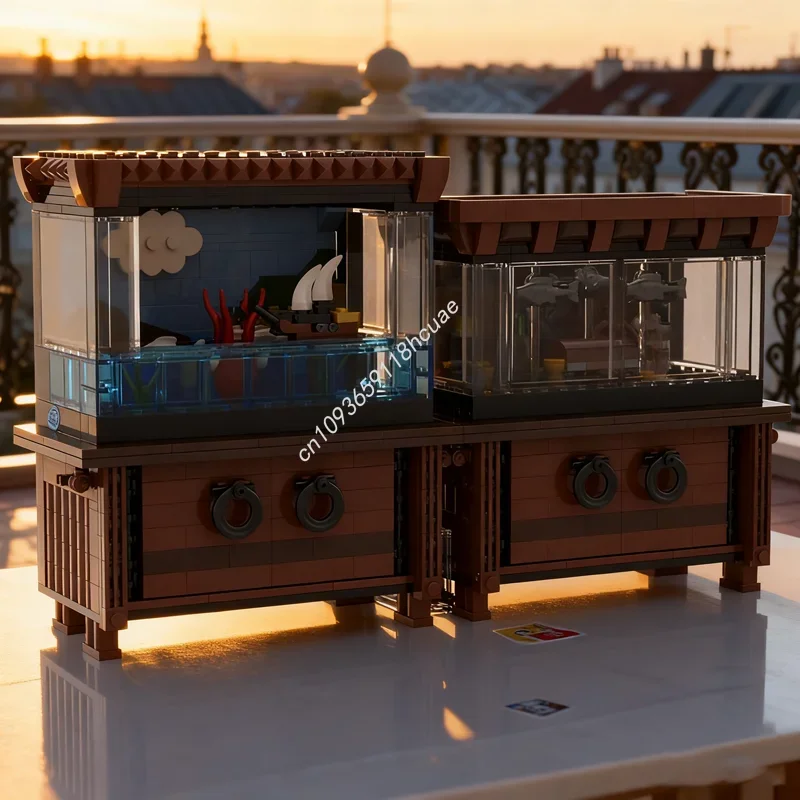 

1132pcs MOC Electric aquariums BrickLink Designer Model Building blocks Architecture DIY Christmas gift Education toy Brick Kids