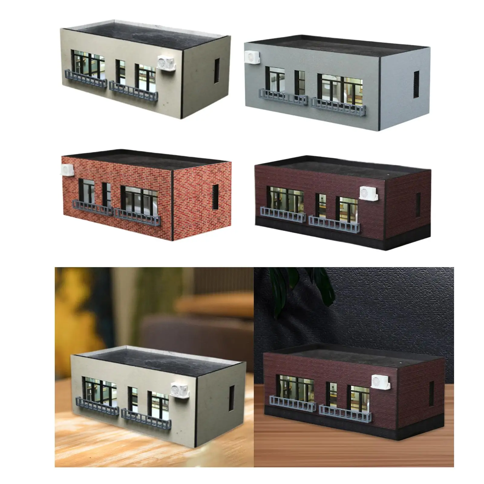 1/64 HO Maßstab Modell Haus Sand Tisch Dekoration Realistische Tisch Dekoration Micro Landschaft Gebäude Diorama Layout Hobby Spielzeug