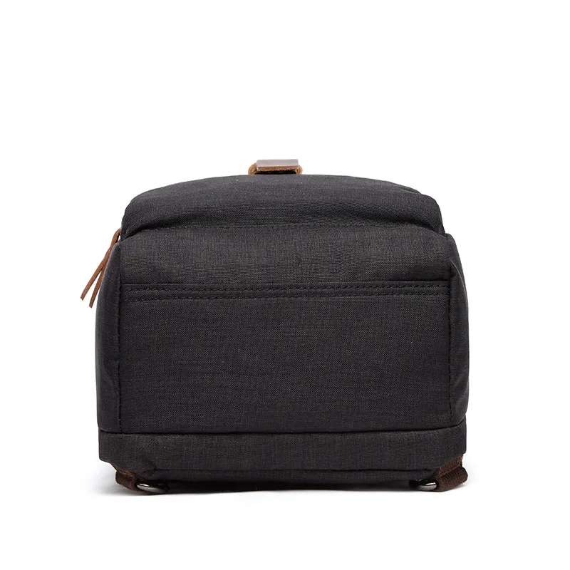 Solid Color Waterproof Shoulder Bag Backpack Korean Version College Style Backpack Men's Fashion Casual Travel Bag Shoulder Bag