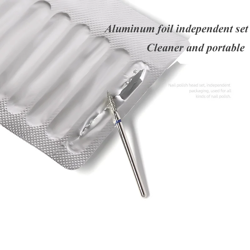 Fresa diamantata per manicure Punte da trapano elettriche per unghie Accessorio Macchina per pedicure Strumento per la rimozione del gel per il trattamento dei bordi delle unghie