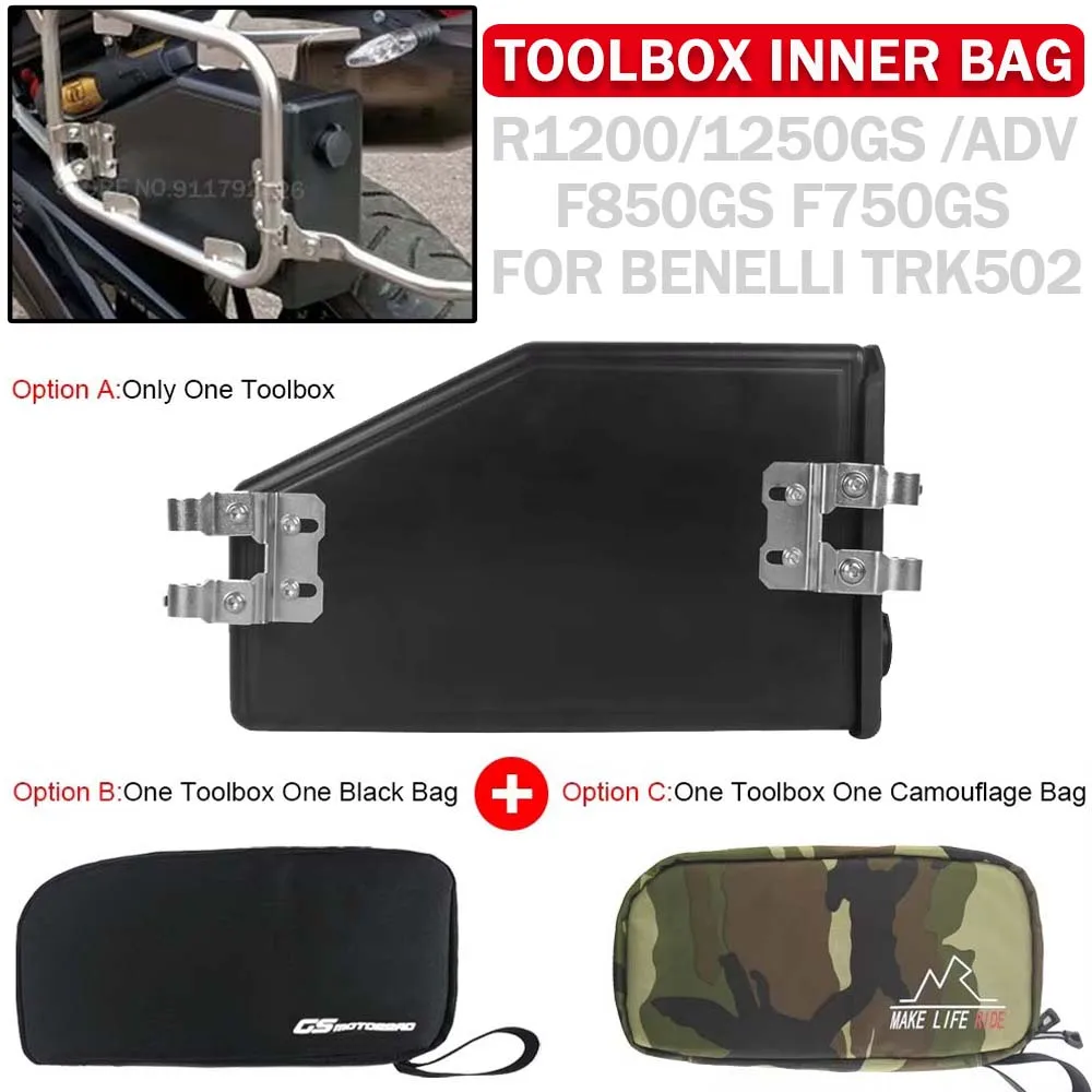

Motorcycle Tool Box Inner Bag Plastic Storage Tool Box Decorative Suitcase For BMW R1200GS R1250GS ADV LC F850GS For TRK 502X