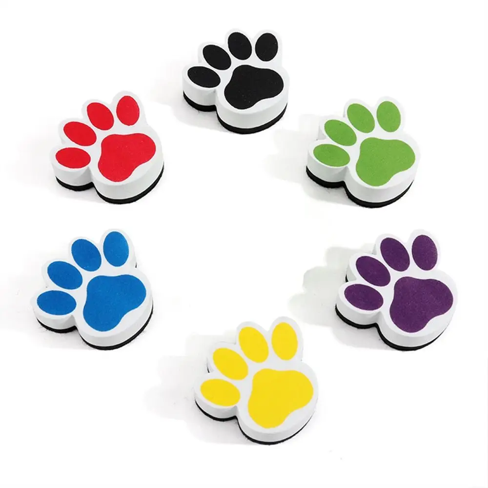 Paw Shape Leader Lecturer Teacher Office Accessories White Board Cleaner School Office Supplies Magnetic Whiteboard Erasers