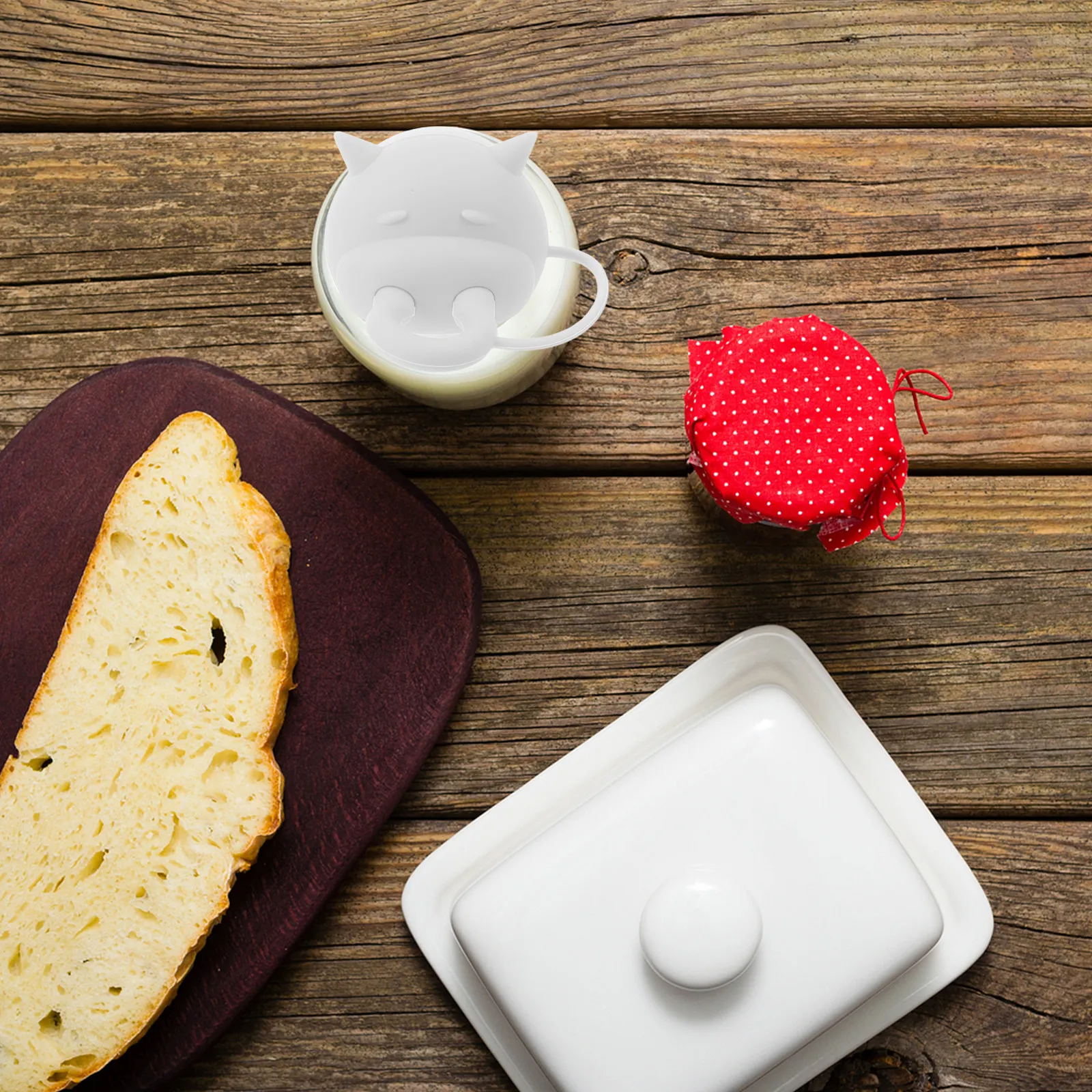 Cow Shaped Silicone Milk Carton Cap 25Mm Diameter Leak Proof Pouring Dispenser Lid Reusable Milk Box Diverter for Kitchen Bottle