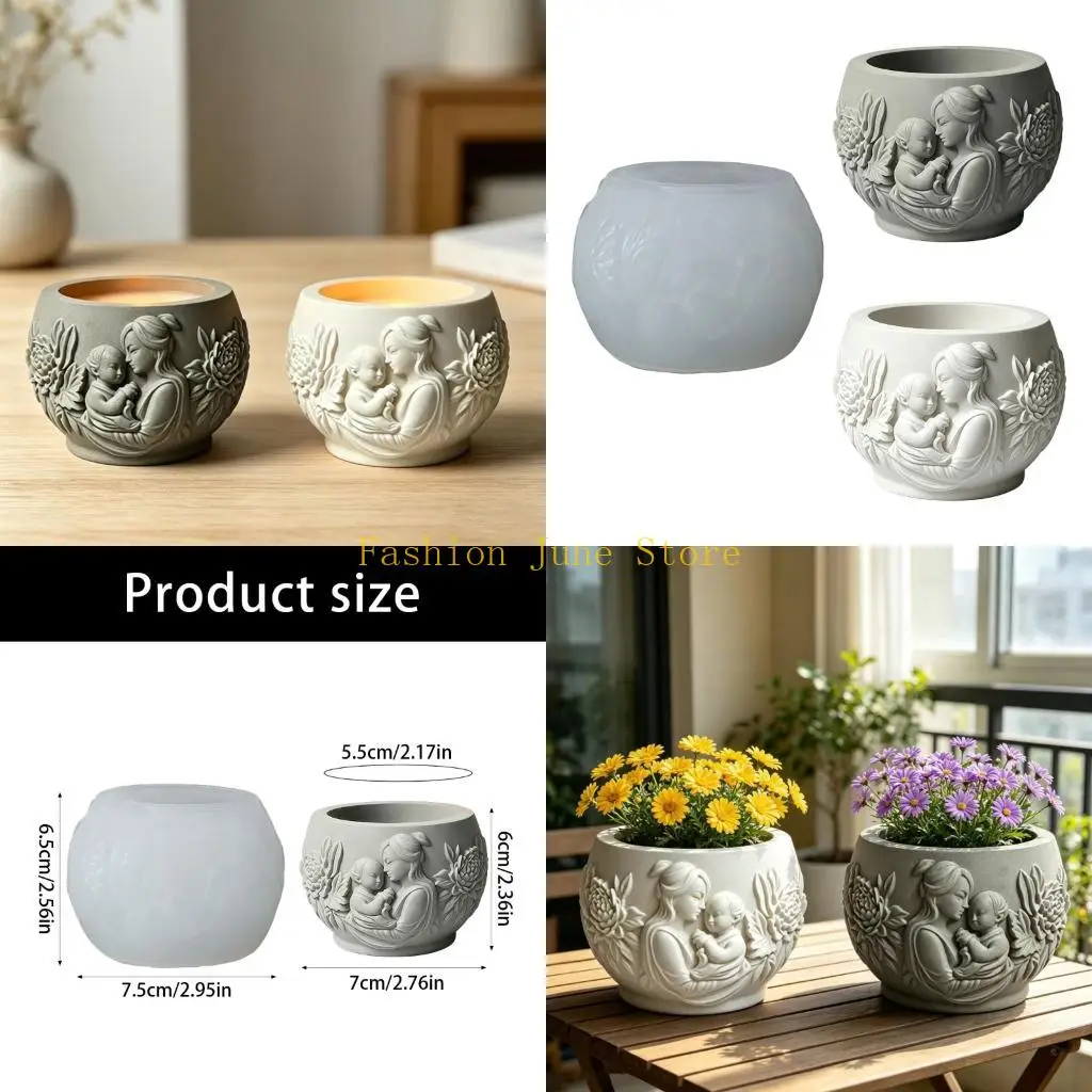 

N5KA Creative Silicone Mould For Resin Crafts With Mother Love Pattern Suitable For Jewelry Storage And Decorative Items