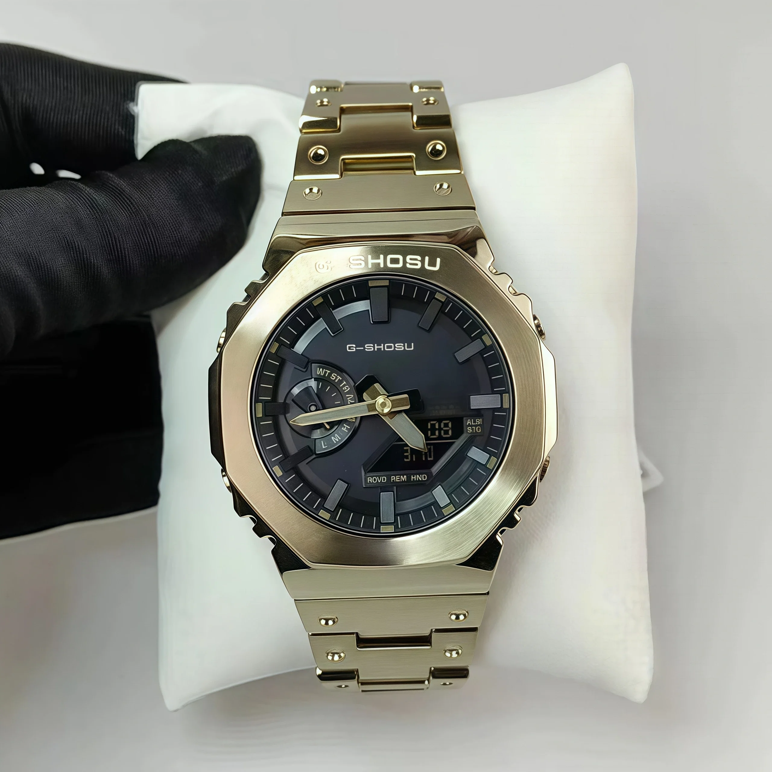 Reloj deportivo electrónico unisex LED Luz de elevación manual automática Todas las funciones funcionan resistente al agua