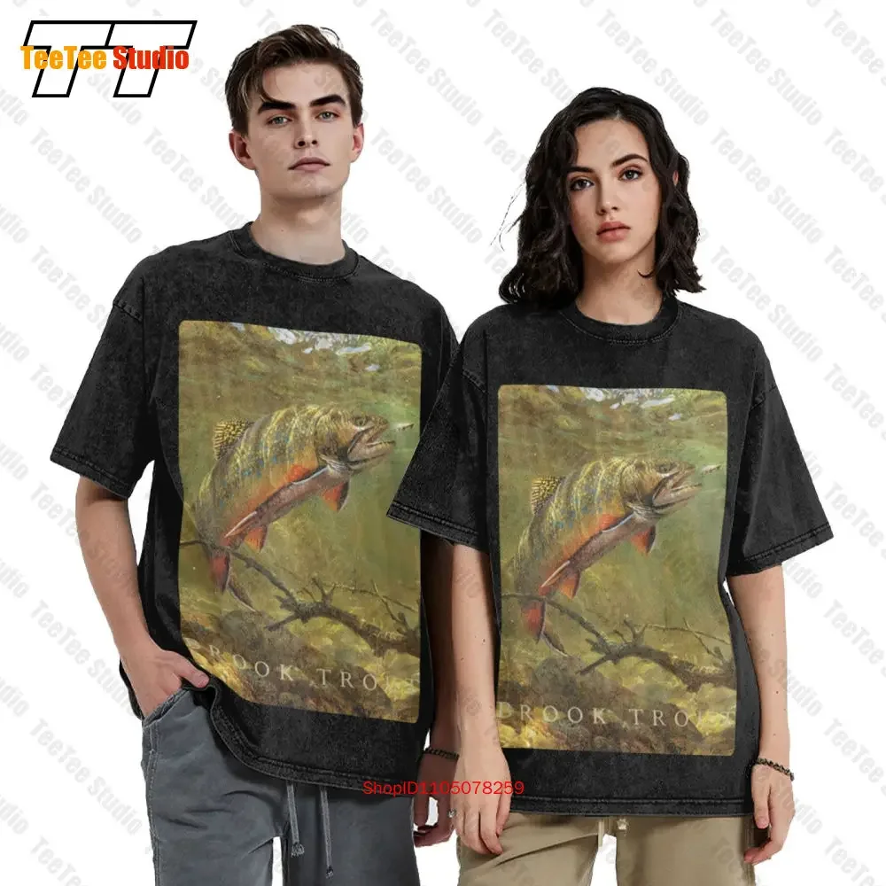 Wild Wings Brook Trout Vintage Oversized T-Shirt REDA
