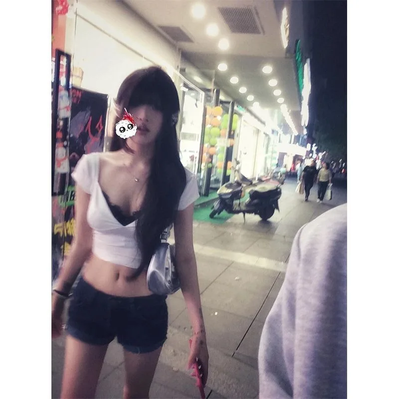 

Американская сексуальная футболка ort Sve V-Ne, женская облегающая летняя обтягивающая сексуальная красивая женская футболка Faion