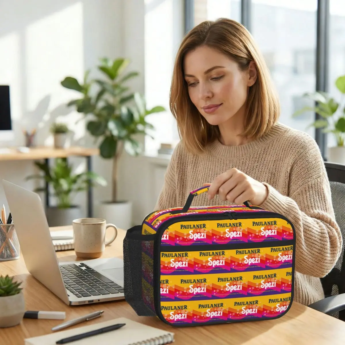 

Paulaner Spezi Munich Insulated Lunch Bag for Kids School Cooler Thermal Food Box Tote Portable Lunch Boxes Container