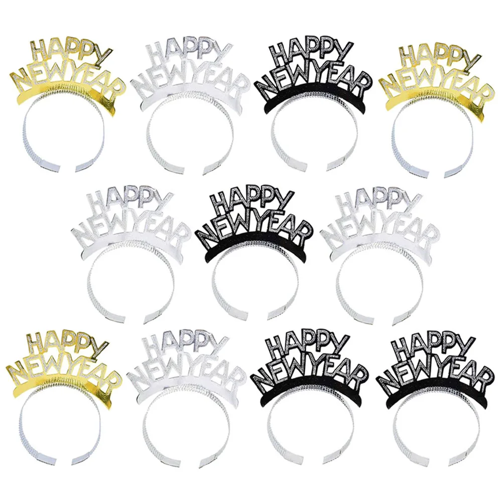 

12pcs New Year Headb Design Plastic Christmas Party Supplies Adult Hair Accessories Practical Storage Solution