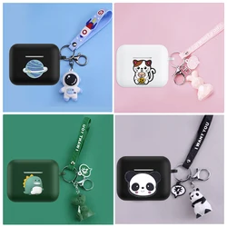 For Technics EAH-AZ80 / AZ60 / RZ-C210WDGEW Case Cartoon Astronauts/Pandas/Cat silicone Earphones Cover cute