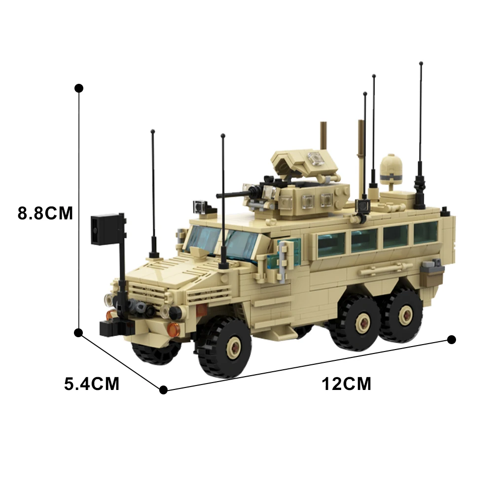 Gobricks moc RG-33L cat.2 mrap modelo blocos de construção conjunto brinquedos educativos jogo tijolo para crianças do miúdo presente aniversário juguetes